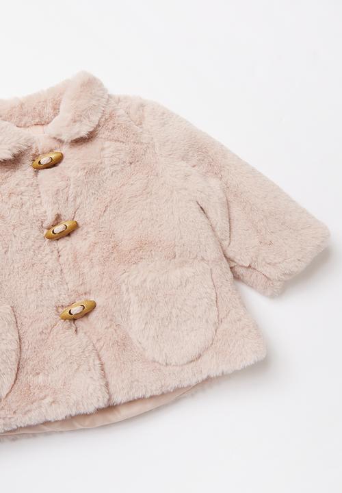 MINOTI - Faux fur jacket - dusty pink 