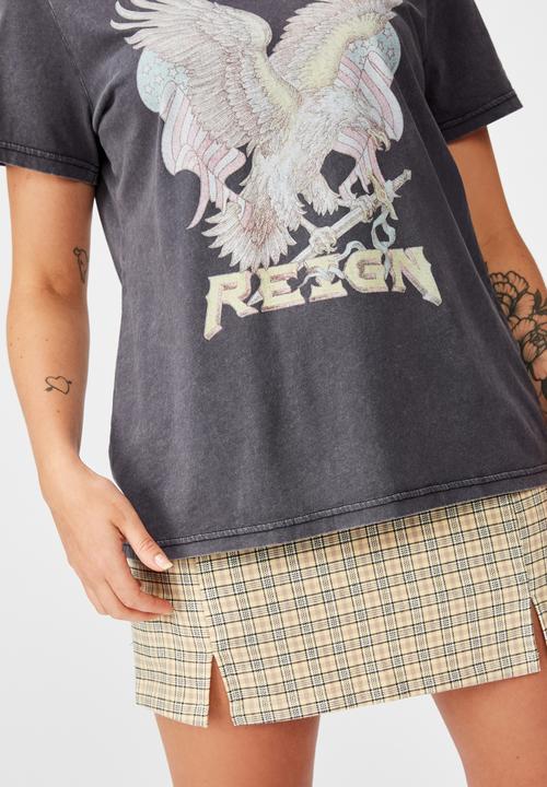 Factorie - Relaxed graphic T-shirt reign - black