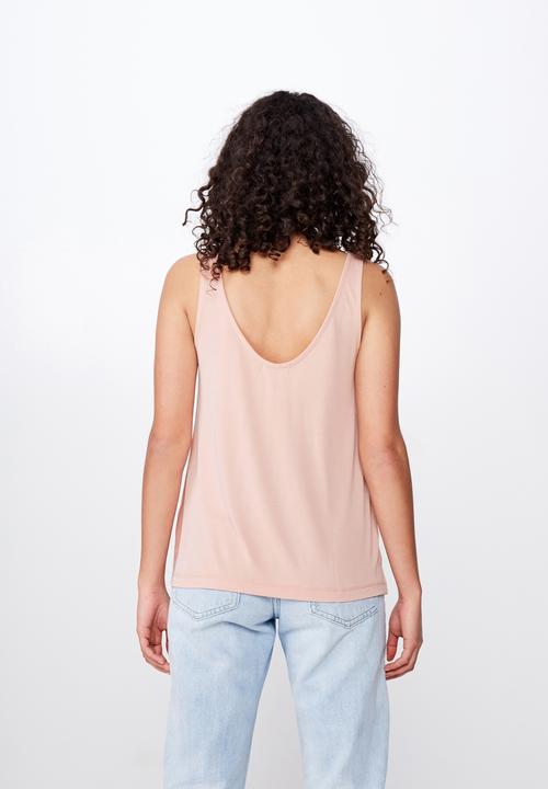 Cotton On - Tia scooped high low tank - pink 