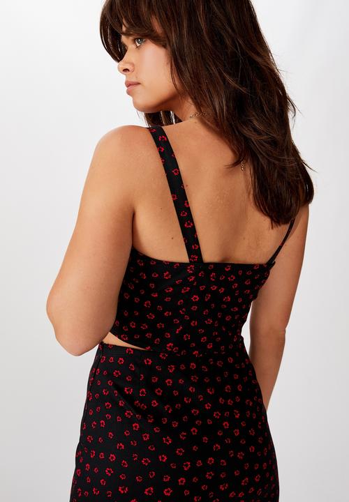 Factorie - Bustier top lola ditsy - black