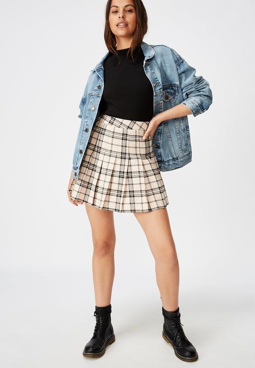 Factorie - Pleated skirt - seashell check