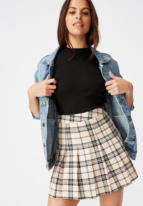 Factorie - Pleated skirt - seashell check
