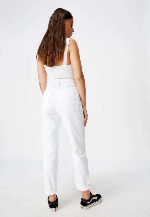 Factorie - High rise straight leg jeans - white