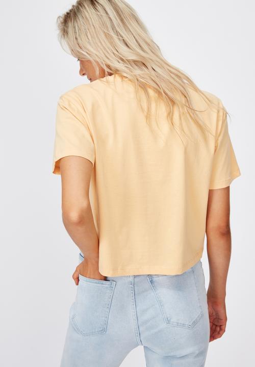 Cotton On - Tbar cali graphic crop tee choose happiness - pampus