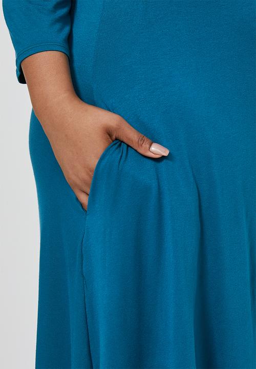 Superbalist - Ballerina sleeve pocket dress - blue