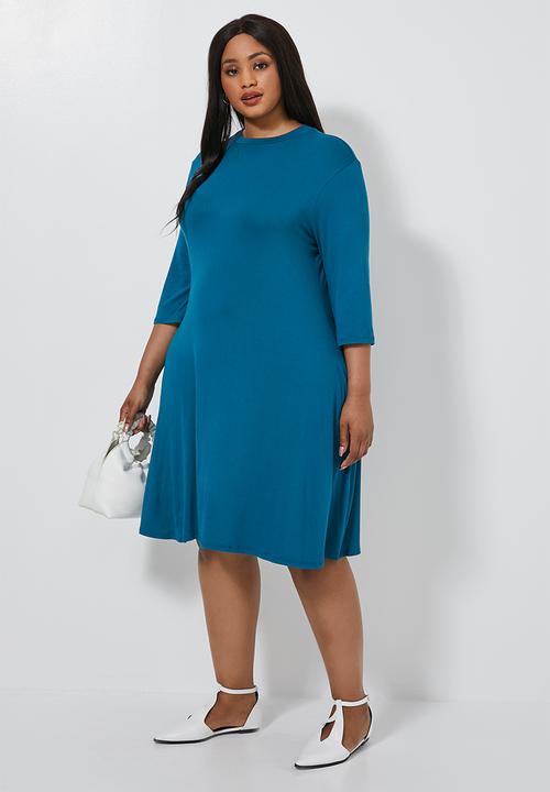 Superbalist - Ballerina sleeve pocket dress - blue