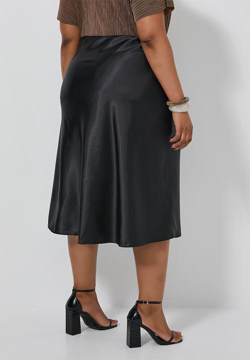 Superbalist - Bias cut slip skirt - black