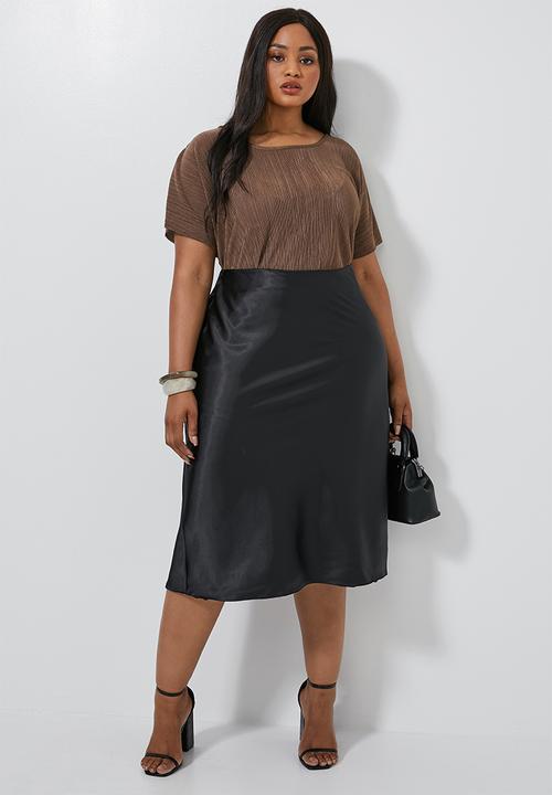 Superbalist - Bias cut slip skirt - black