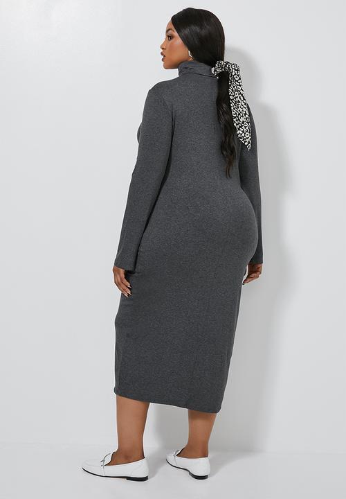 Superbalist - Poloneck dress - charcoal