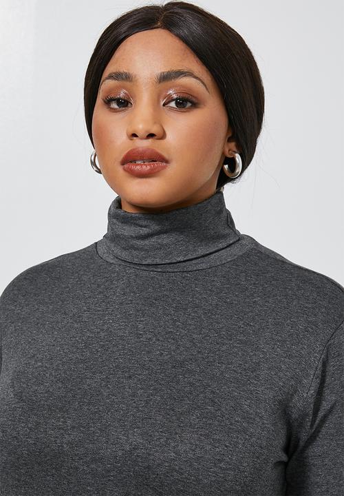 Superbalist - Poloneck dress - charcoal