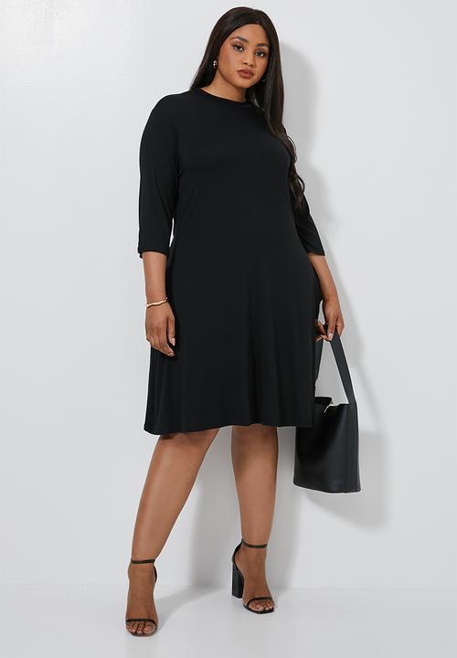 Superbalist - Ballerina sleeve pocket dress - black