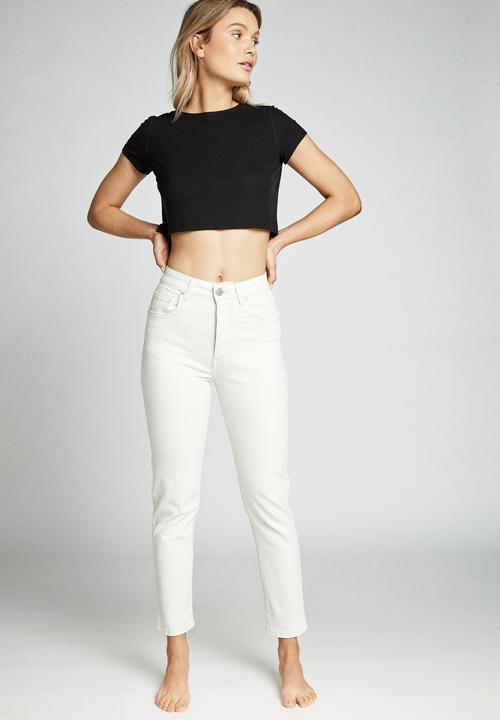 Cotton On - Stretch mom jean - ecru 