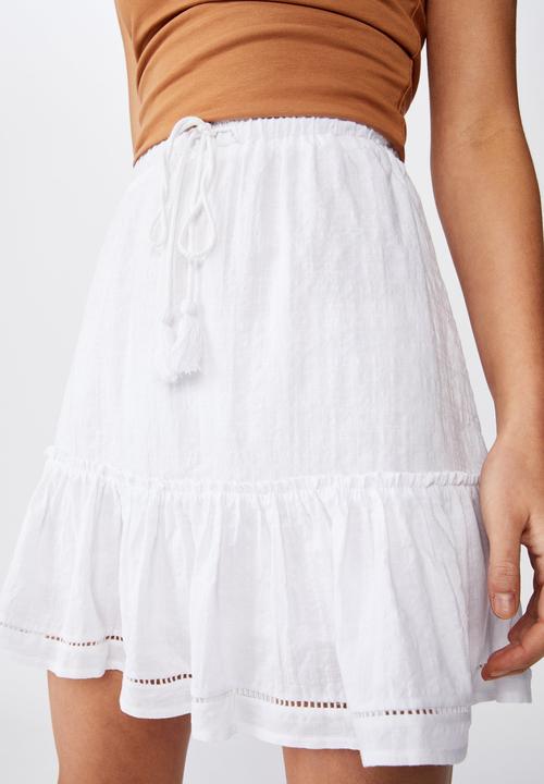 Cotton On - North tiered mini skirt - white