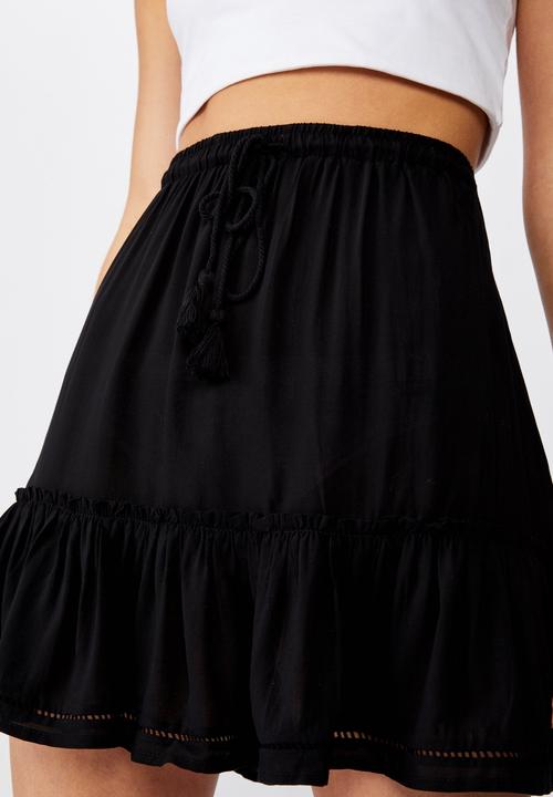 Cotton On - North tiered mini skirt - black