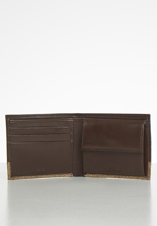 GUESS - Leonardo global wallet gift set - brown