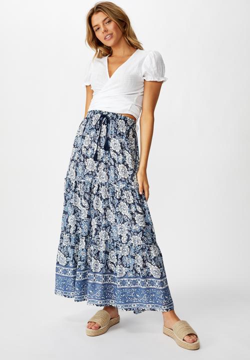 Cotton On - Maya maxi skirt - floral/mood indigo