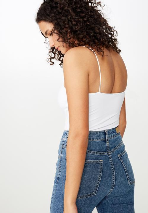 Cotton On - Carissa straight back bodysuit - white