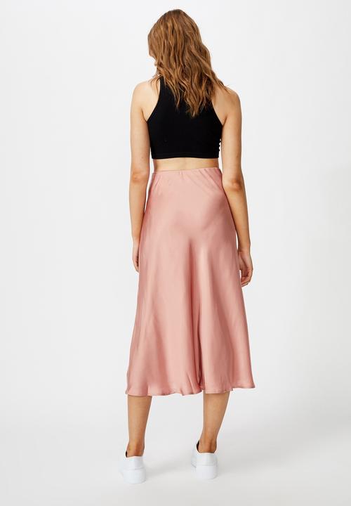 Cotton On - Belle split midi skirt - rose