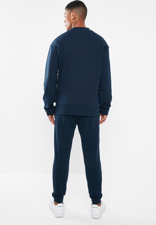 Reebok - Training essentials linear logo tracksuit - navy & white