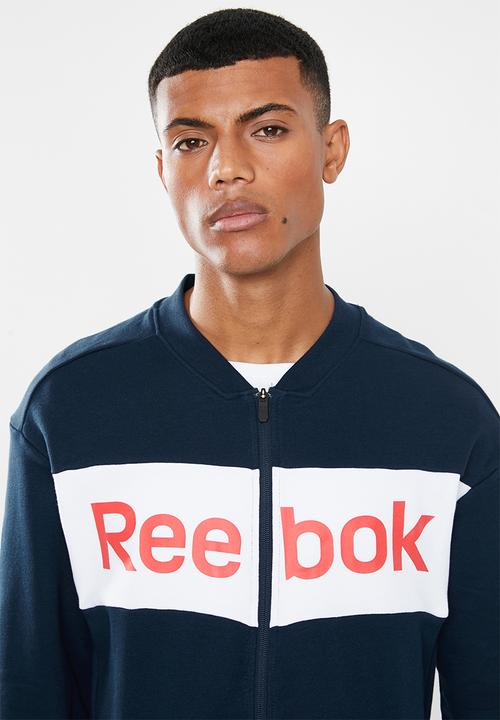 Reebok - Training essentials linear logo tracksuit - navy & white