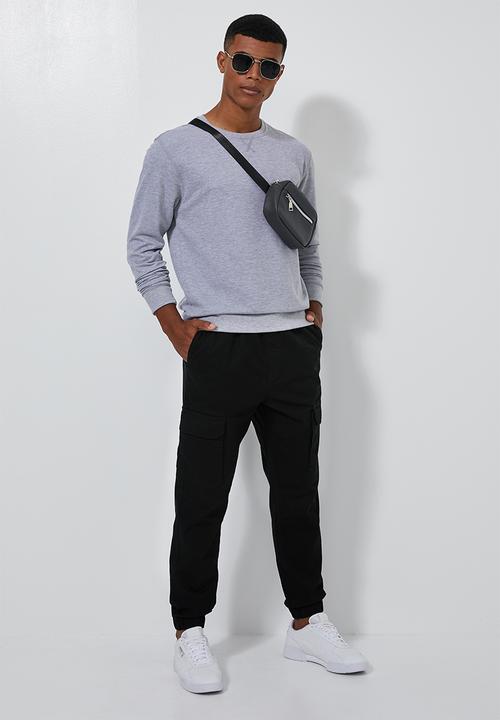 Superbalist - Cuffed utility woven jogger - black