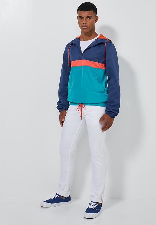Superbalist - Colour-blocked half-zip anorak - multi