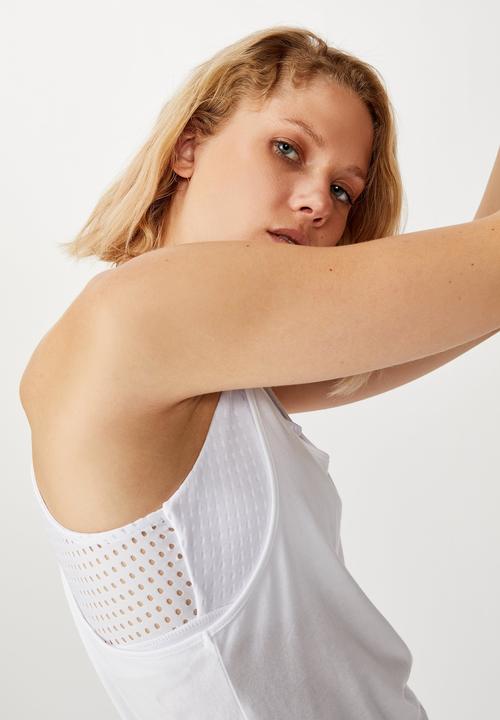 Cotton On - Ruched hem tank top - white
