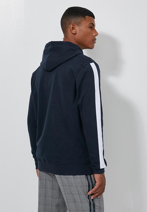 Superbalist - Side stripe pullover sweat hoodie - navy