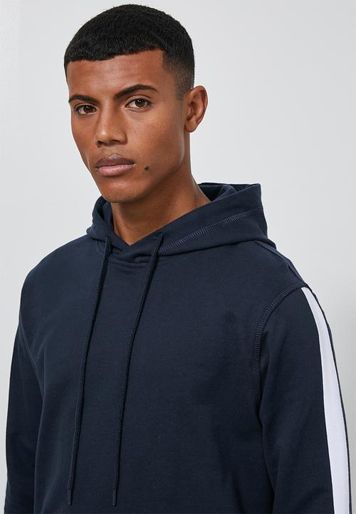 Superbalist - Side stripe pullover sweat hoodie - navy
