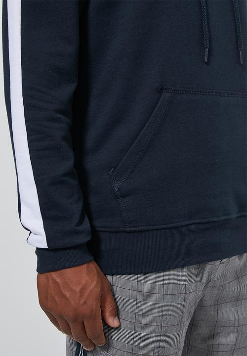 Superbalist - Side stripe pullover sweat hoodie - navy