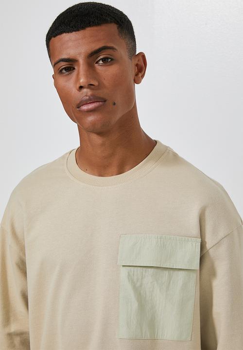 Superbalist - Utility crew neck loose fit sweat - neutral  
