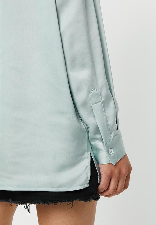 Missguided - Basic satin shirt - silver