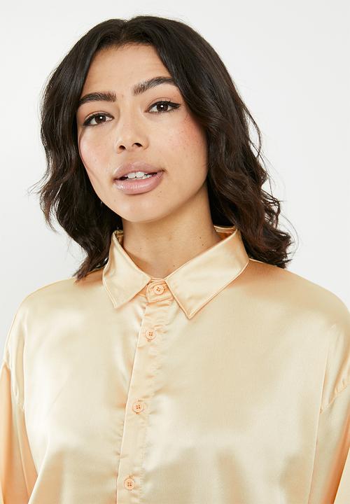 Missguided - Basic satin shirt - gold