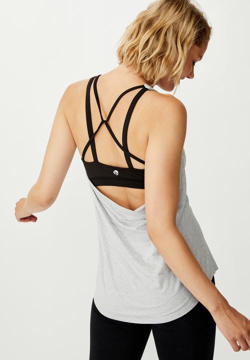 Cotton On - Strappy 2 in 1 tank top - grey