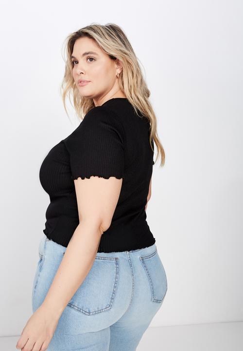 Cotton On - Curve sister short sleeve tee - black