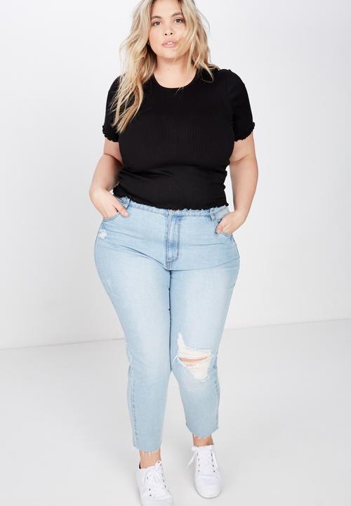Cotton On - Curve sister short sleeve tee - black