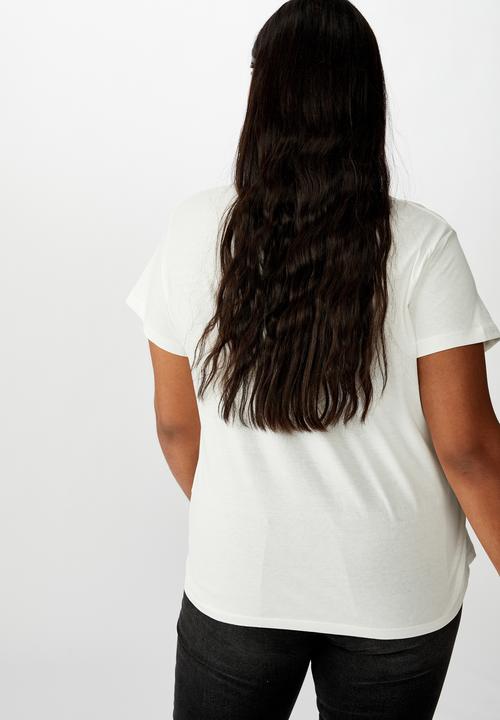 Cotton On - Curve graphic tee be a nice human - white 