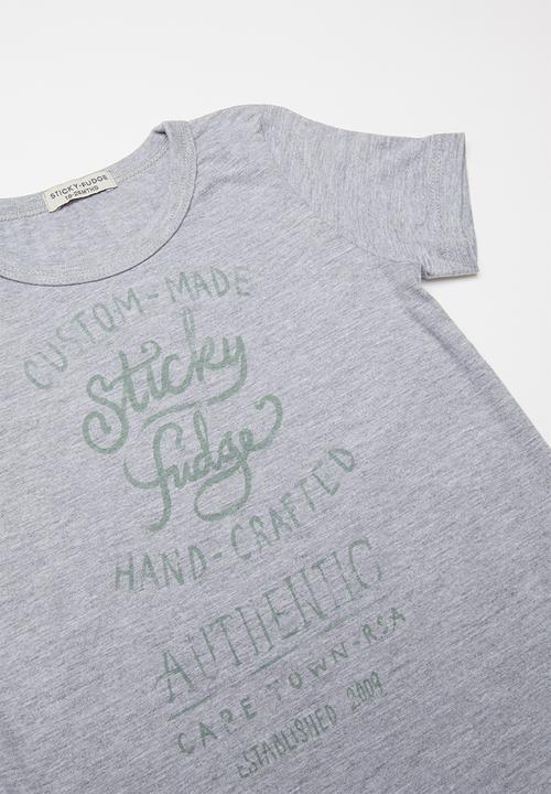 Sticky Fudge - Custom made basic T-shirt - grey
