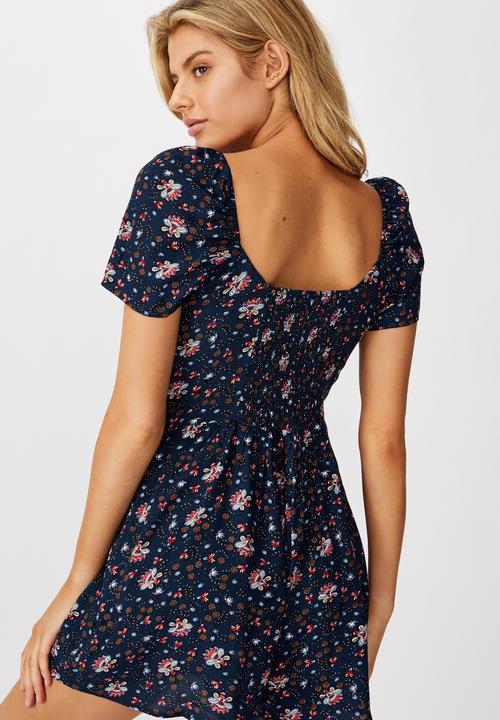 Cotton On - Woven celeste cap sleeve playsuit - navy