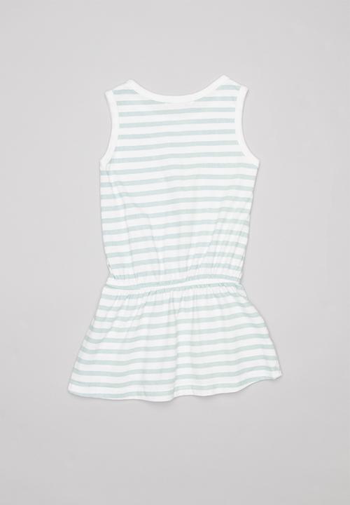Sticky Fudge - Stripe playdress - blue & white