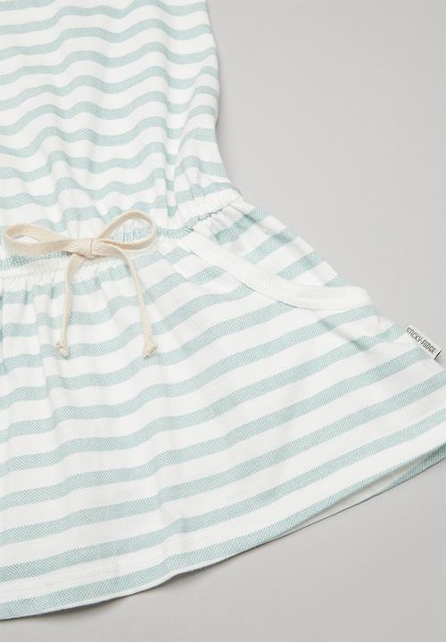 Sticky Fudge - Stripe playdress - blue & white