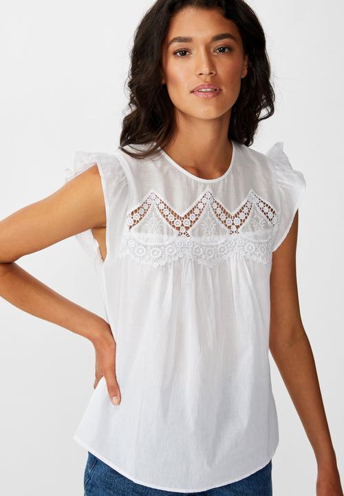 Cotton On - Free spirit sleeveless blouse - white