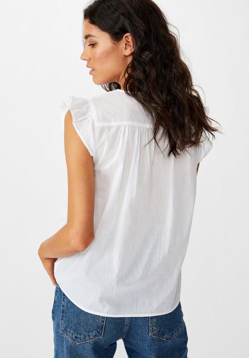 Cotton On - Free spirit sleeveless blouse - white