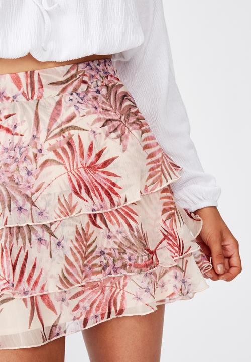 Cotton On - Piper mini skirt tessa tropical - icy cantelope