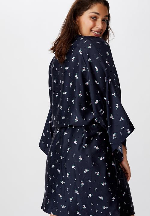Cotton On - Curve satin kimono gown - multi 