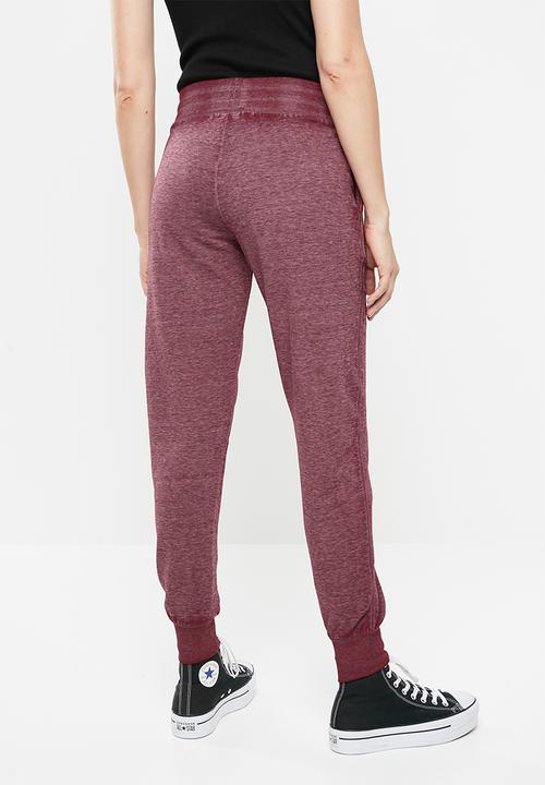 GUESS - Active burnout pants - burgundy