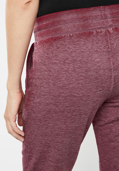 GUESS - Active burnout pants - burgundy