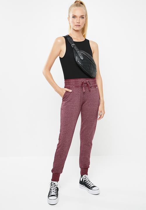 GUESS - Active burnout pants - burgundy