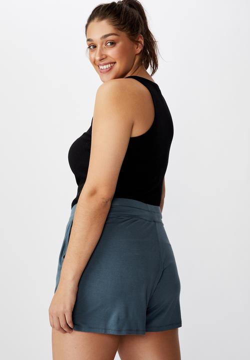 Cotton On - Curve sleep recovery shorts - blue 
