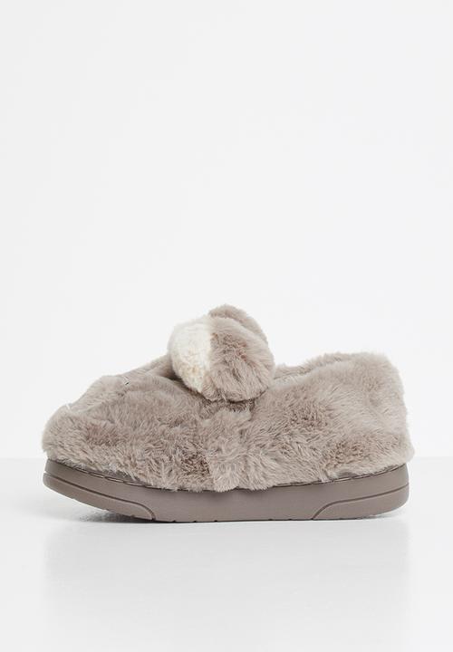 Pop Candy - Bear slipper - grey